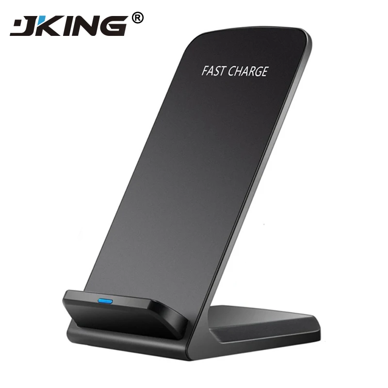 JKING 10 Вт QI Беспроводной Зарядное устройство Quick Charge 2,0 быстрой зарядки для iPhone 8 10 X samsung S6 S7 S8 2 катушки Стенд 5 V/2A& 9В/1.67A