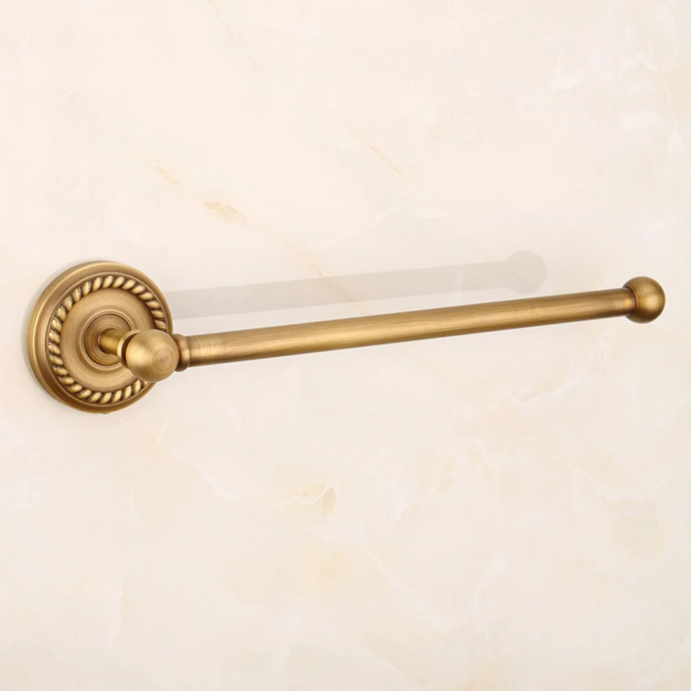 

Retro Copper Towel Rack Wall Mounted Single Rod Towel Bar Towel Holder Hanger Household Supplies for Bathroom Home Hotel