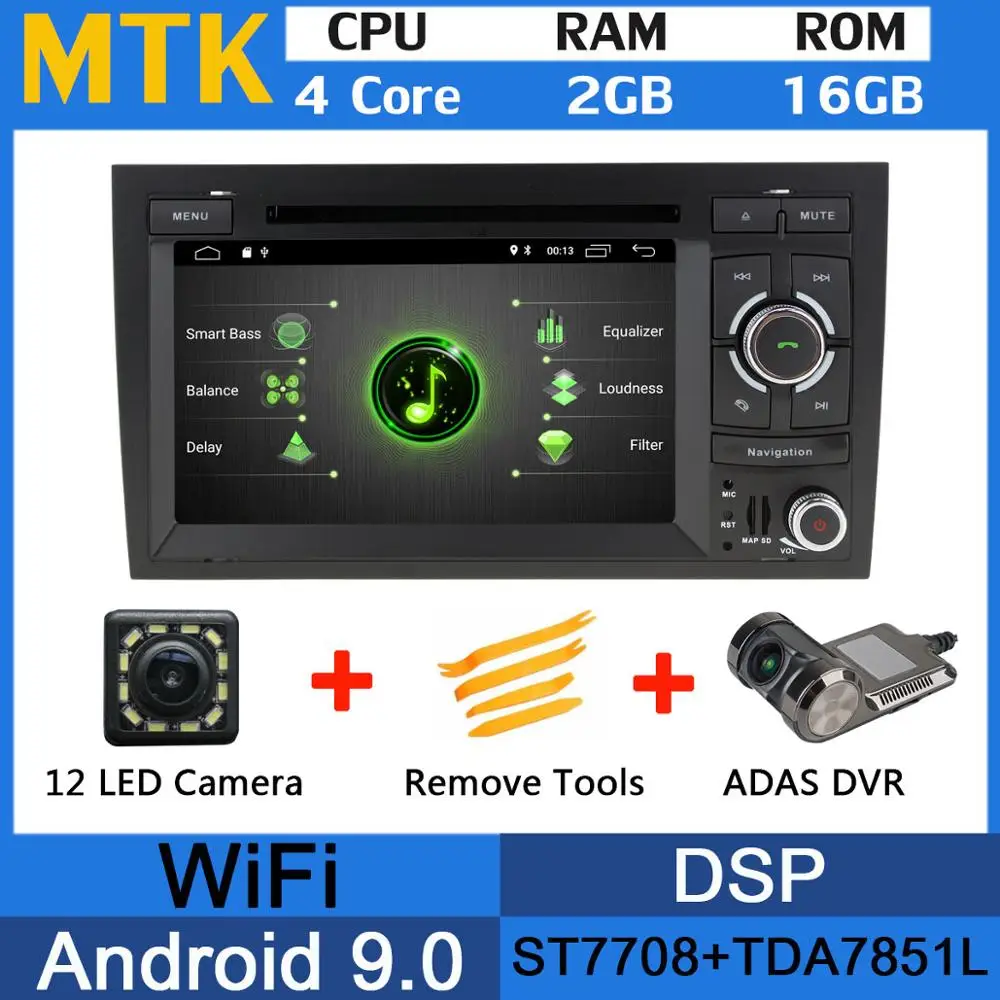 MTK-ADAS PX6 Восьмиядерный Android 9,0 4G+ 64G 5 USB для Audi A4 2002-2008 S4 RS4 B9 B7 SEAT EXEO 2009-2012 автомобильный радиоприемник стерео gps навигация - Цвет: MTK-ADAS