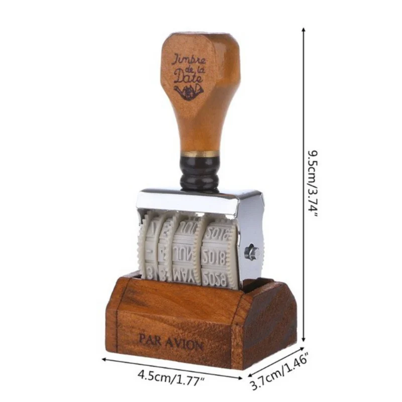 Деревянный рулонный штамп с датой канцелярские принадлежности наклейки zakka