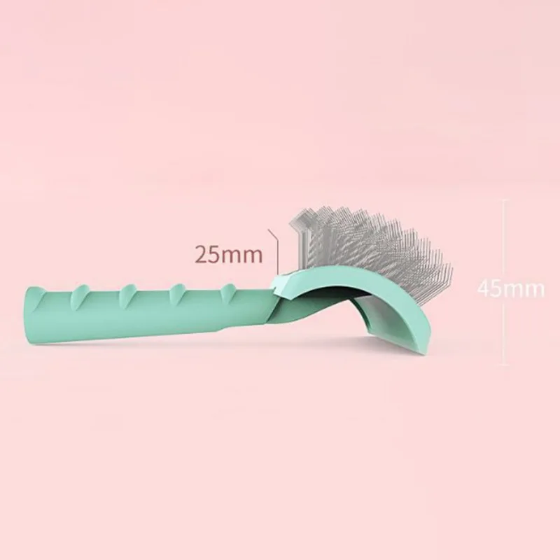 

120 Angle Extended Stainless Steel Tooth Arc Type Pet Comb To Give Your Cute Pet The Most Comfortable Experience