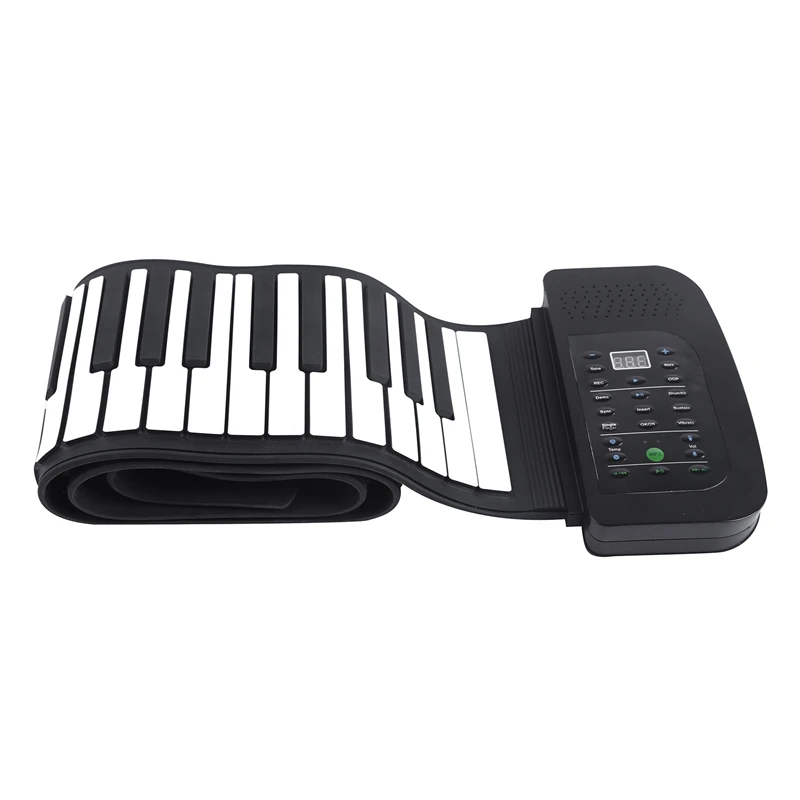 88 клавиш Roll Up Электронная гибкое пианино Перезаряжаемые силиконовая клавиатура