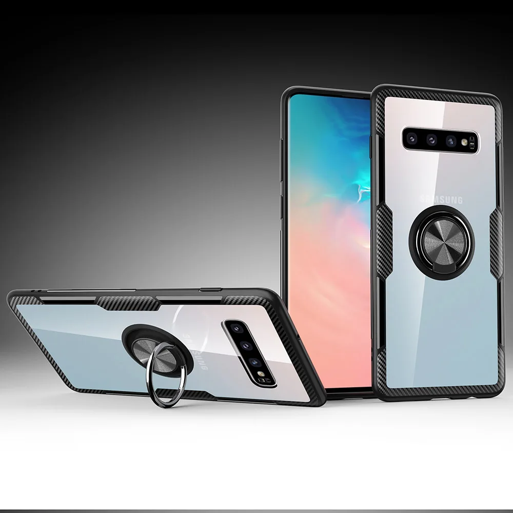 Clear Magnetic Car Holder Phone Case For SamSung Galaxy Note10 9 Plus S10 Lite S9 Cover |