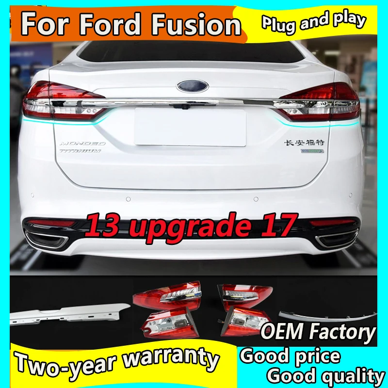 Автостайлинг для Ford Fusion 2013-2016 Mondeo задние фонари обновление 2017-2019 задний фонарь