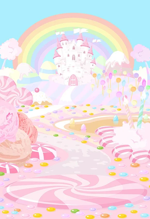 Радужный остров фотография фоны Виниловые конфеты земля Новорожденные фото для