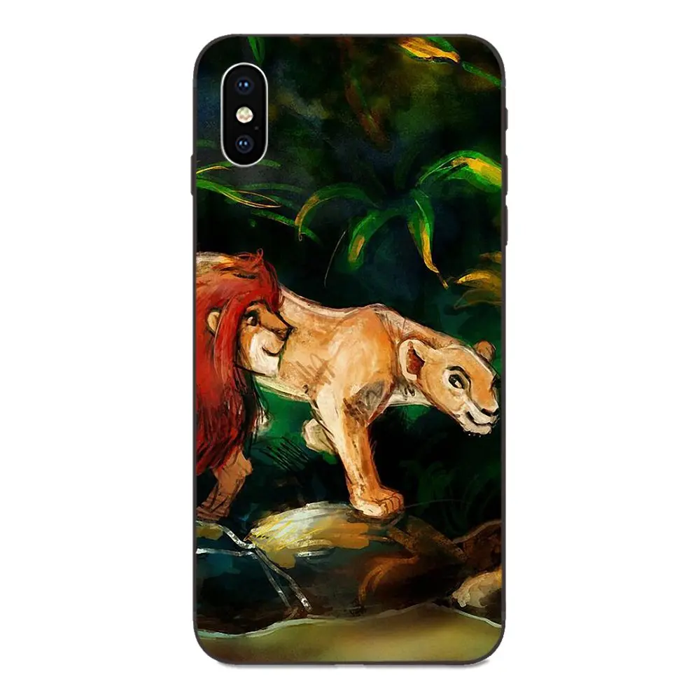 as picture Для Xiaomi Redmi Note 3 3S 4 4A 4X5 5A 6 6A 7 7A K20 Plus Pro S2 Y2 Y3 черный чехол для телефона чехол Чехол Simba и Нала" - Цвет: as picture