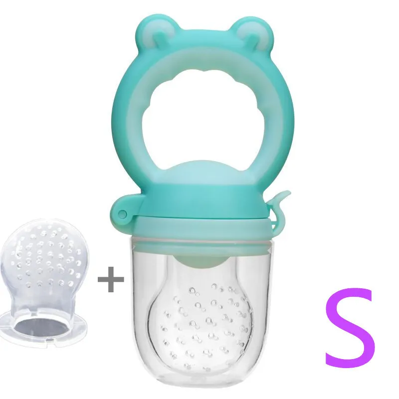 Pacifier Blue S Силиконовая соска+ соска для младенца, голова лягушки, тип молочного свежего фруктового соска для детей, бутылочки для соска - Цвет: Pacifier Blue S