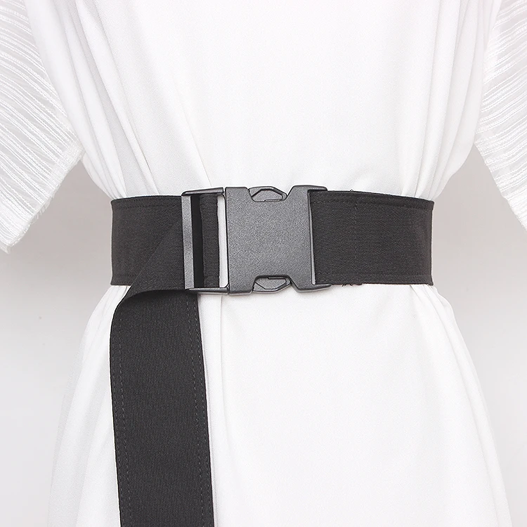 

2020 Large Size Adjustable Waist Belt with Phone Bag Brand Black Suit Fabric Self-tie Waistband Zipper Coin Purse Fanny Pack Bag