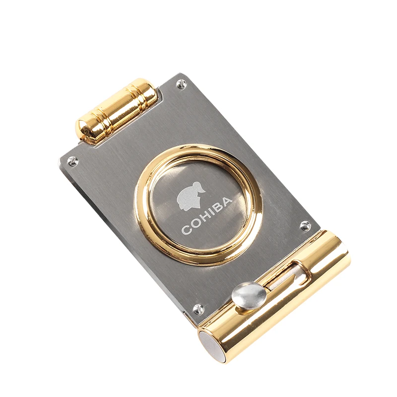 Новинка 1 шт. 2 в резак для сигар из нержавеющей стали с дыроколом дротика ножницы