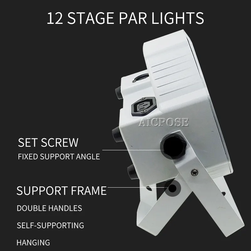 Плоский светодиодный светильник par 4 шт./лот 12x12 Вт плоский белый Par 12*12 гладкий RGBW
