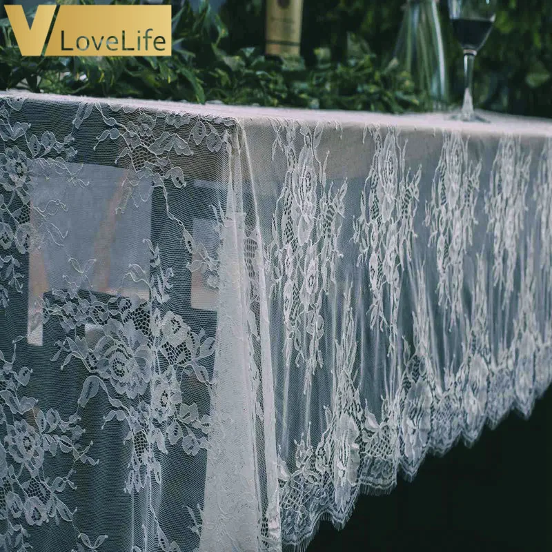 Скатерть Свадебная с цветочным узором 150 х300 см|Украшения своими руками для