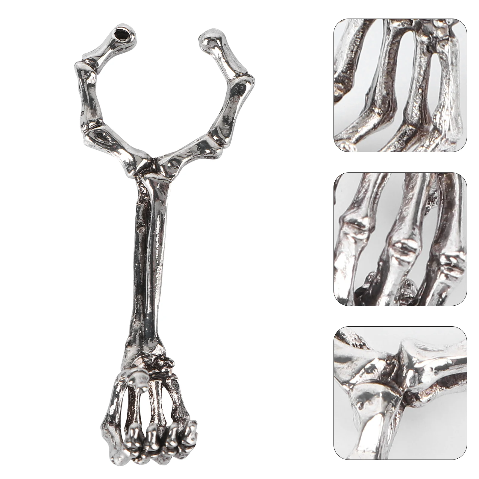 

1Pc Cigarette Holder Ring Smoker Holder Ring Copper Skeleton Hand Ring Decor