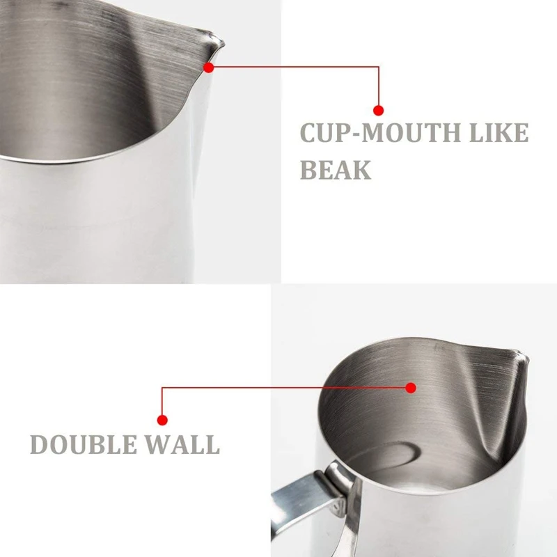 Горячая продажа кувшин для вспенивания молока с термометром из нержавеющей