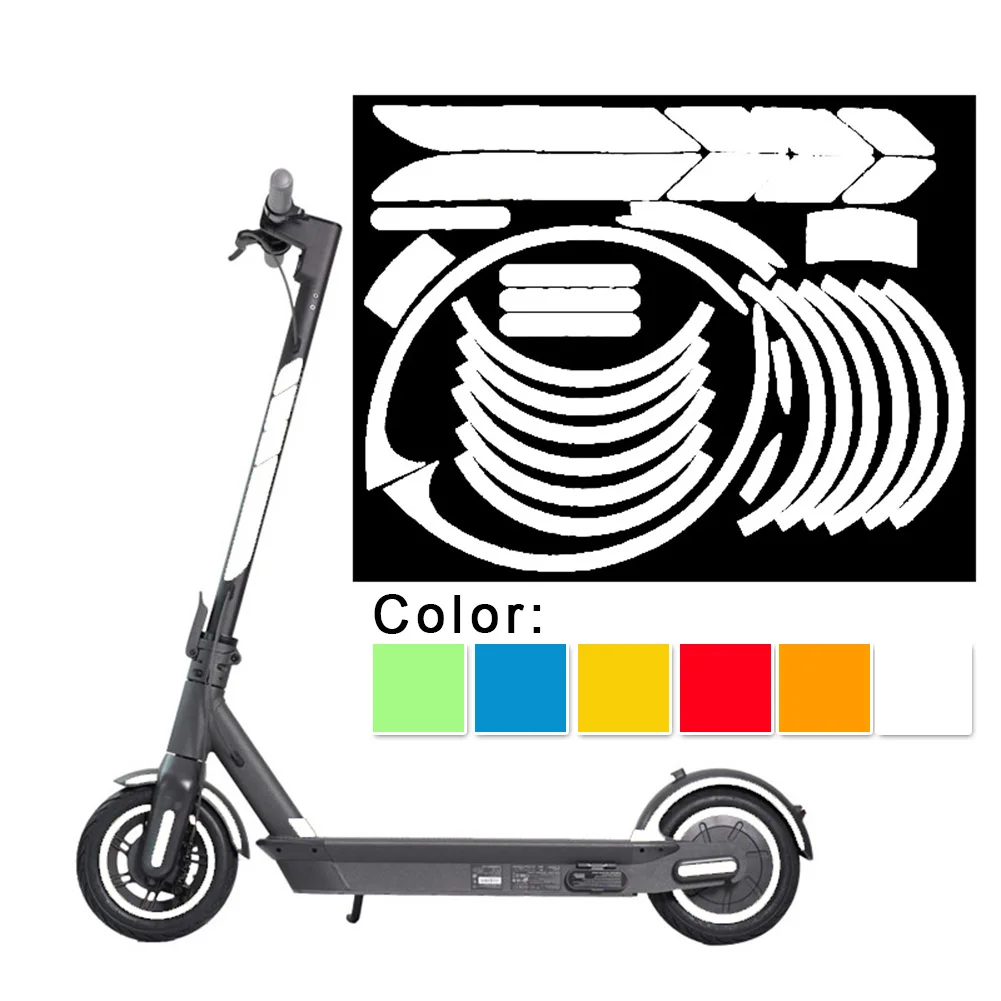 

1 Set Sticker For NINEBOT MAX G30 Reflective Film Night Warning Safety Sticker Waterproof Optional Color