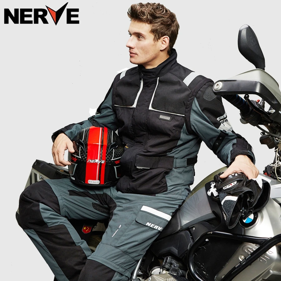 Мотоциклетная куртка Всесезонная Водонепроницаемая Светоотражающая текстиль