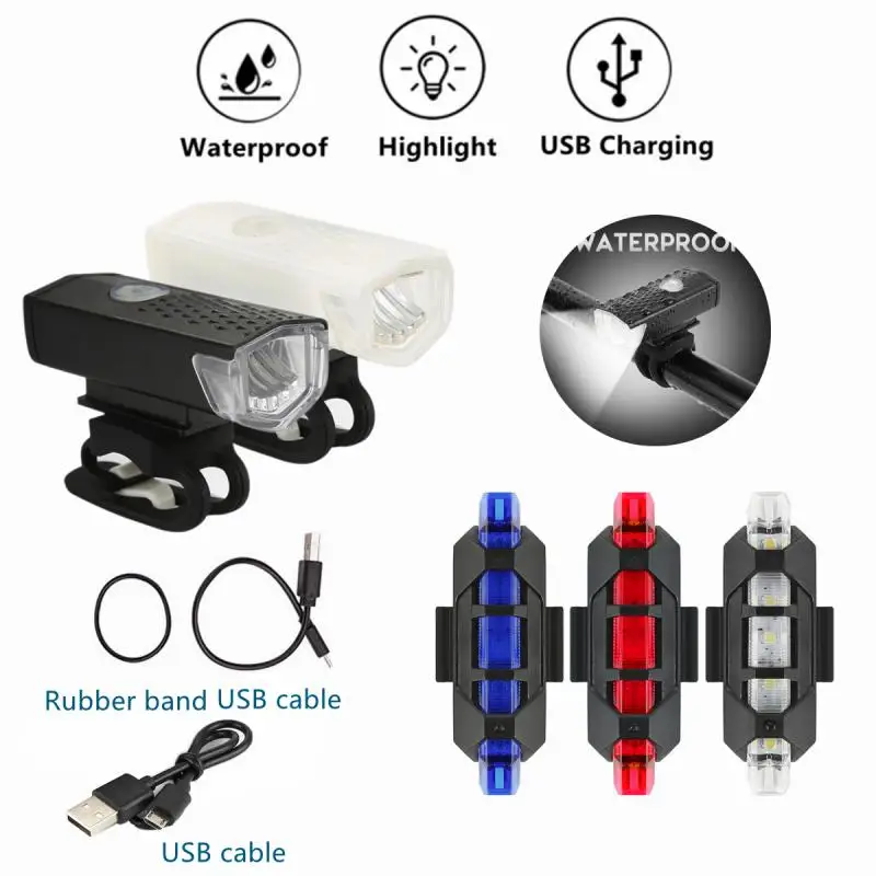 

Передсветильник светодиодный фонасветильник для горного велосипеда, задний фонарь, зарядка через USB, водонепроницаемые Аксессуары для вел...