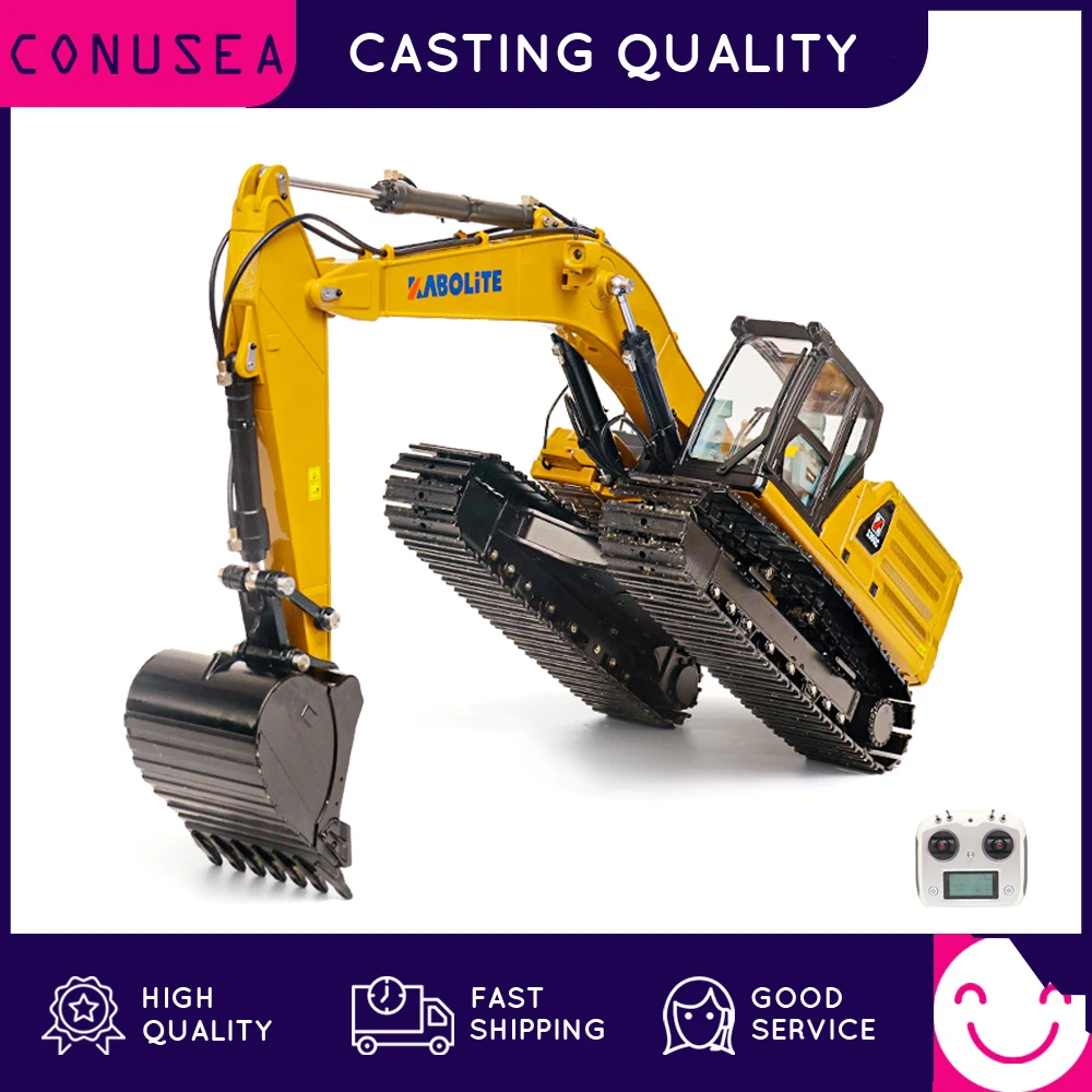 

HUINA Toys 1:16 RC Truck Caterpillar Alloy Tractor Brushless Motor Engineering Car Hydraulic RC Excavator Radio Controlled Car