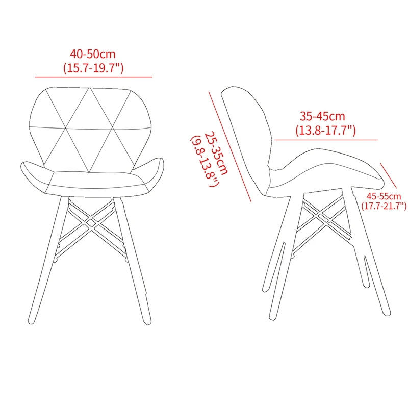 1/2/6 шт. изогнутая бабочка чехол для кресла спандекс обеденного стула Твердый Silla