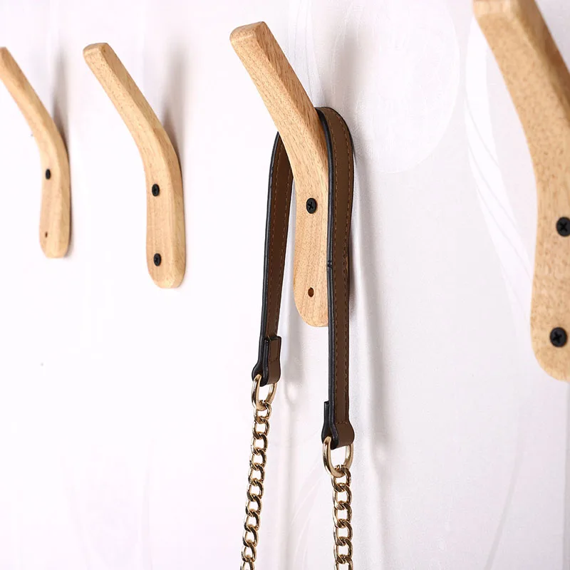 2 шт. вешалка для одежды из натурального дерева держатель ключей настенное пальто