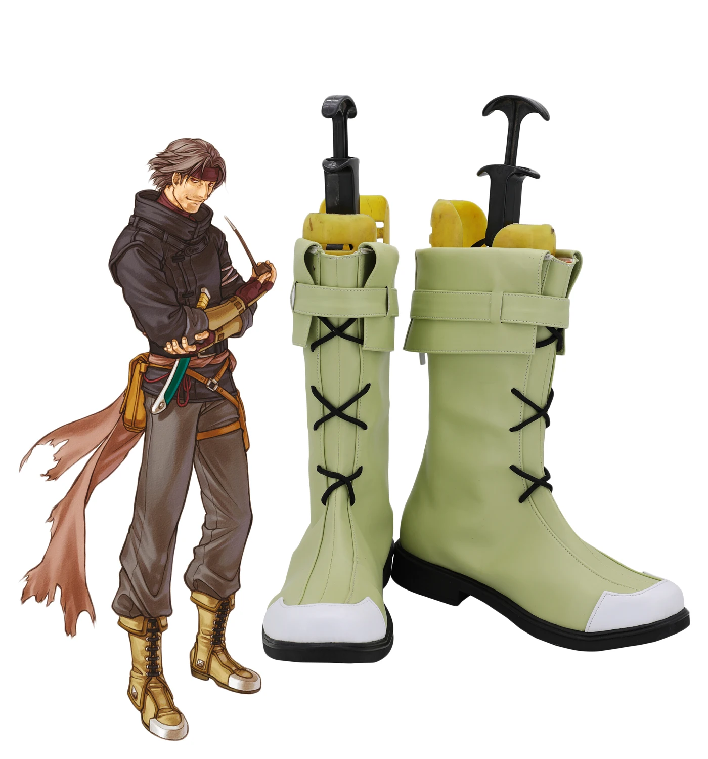 Огненная эмблема Dawn Volke косплей сапоги зеленая обувь на заказ любой размер |