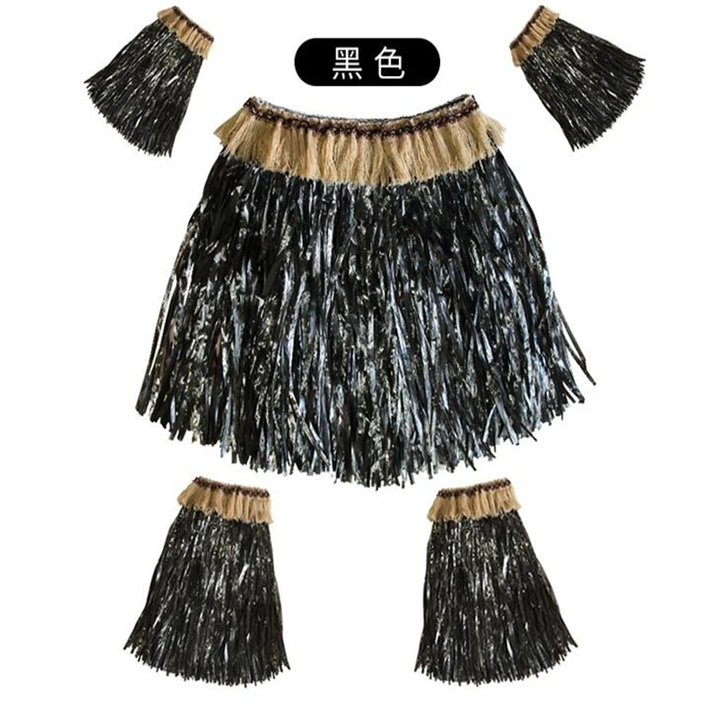 Эластичный костюм танец хула с рукавом для ног юбка из травы пляжа летние