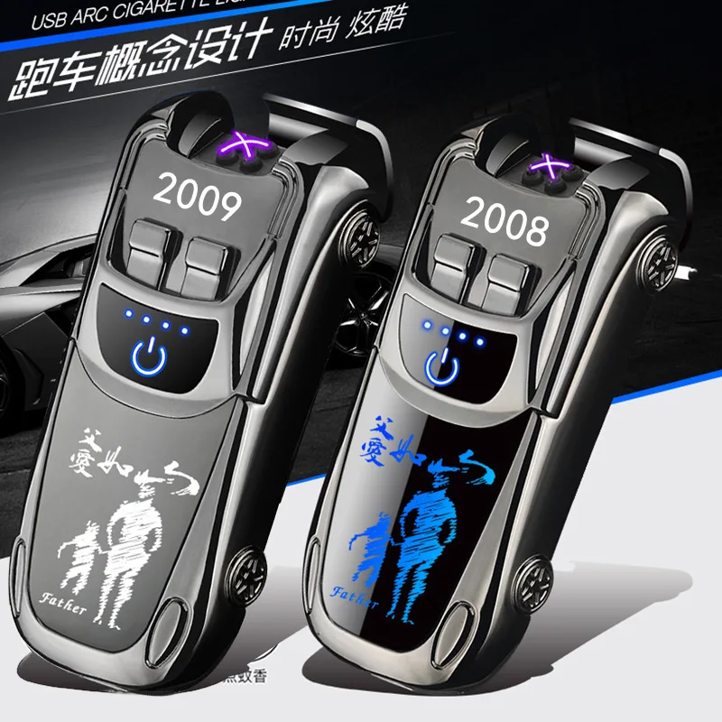 

Dual Arc Charging Lighter Super Running Shape Creative Pulse Lighter Battery Display Lighters Smoking