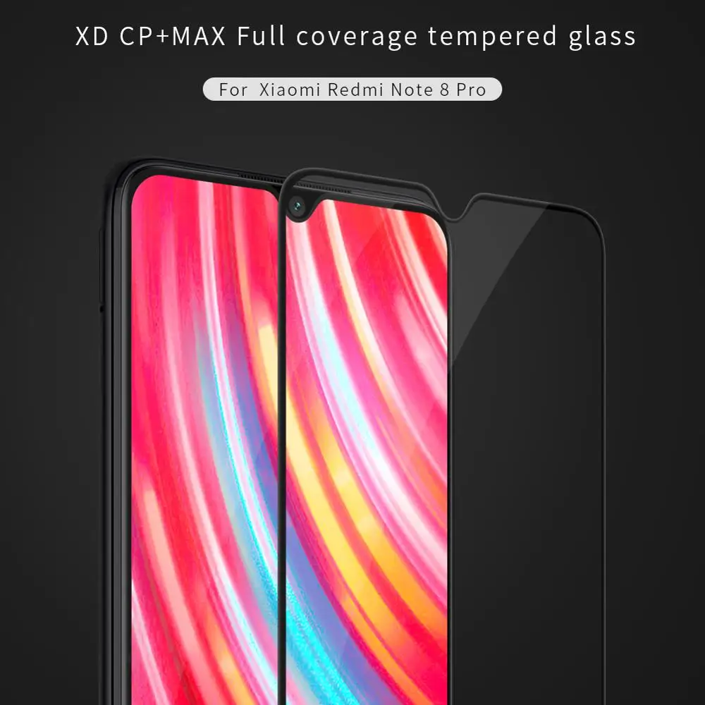 Закаленное стекло NILLKIN 9H для Xiaomi Redmi Note 8 Pro XD CP + MAX защита экрана с полным покрытием