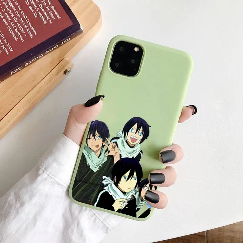 

Noragami yato manga Anime Phone Case Green Candy Color for iPhone 6 7 8 11 12 s mini pro X XS XR MAX Plus