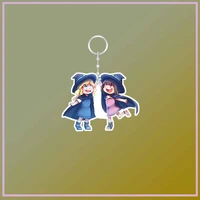 anime keychain little witch academia the enchanted parade akko kagari lotte yanson keyring strap figure hanging accessories 6cm