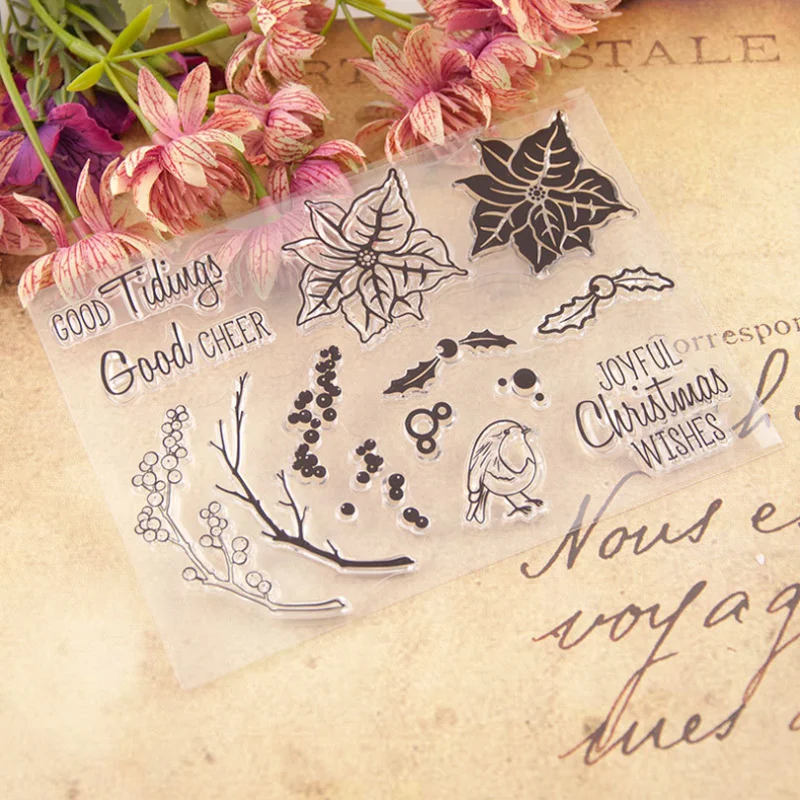 1pc лист фрукты прозрачный силиконовый штамп уплотнение для скрапбукинга