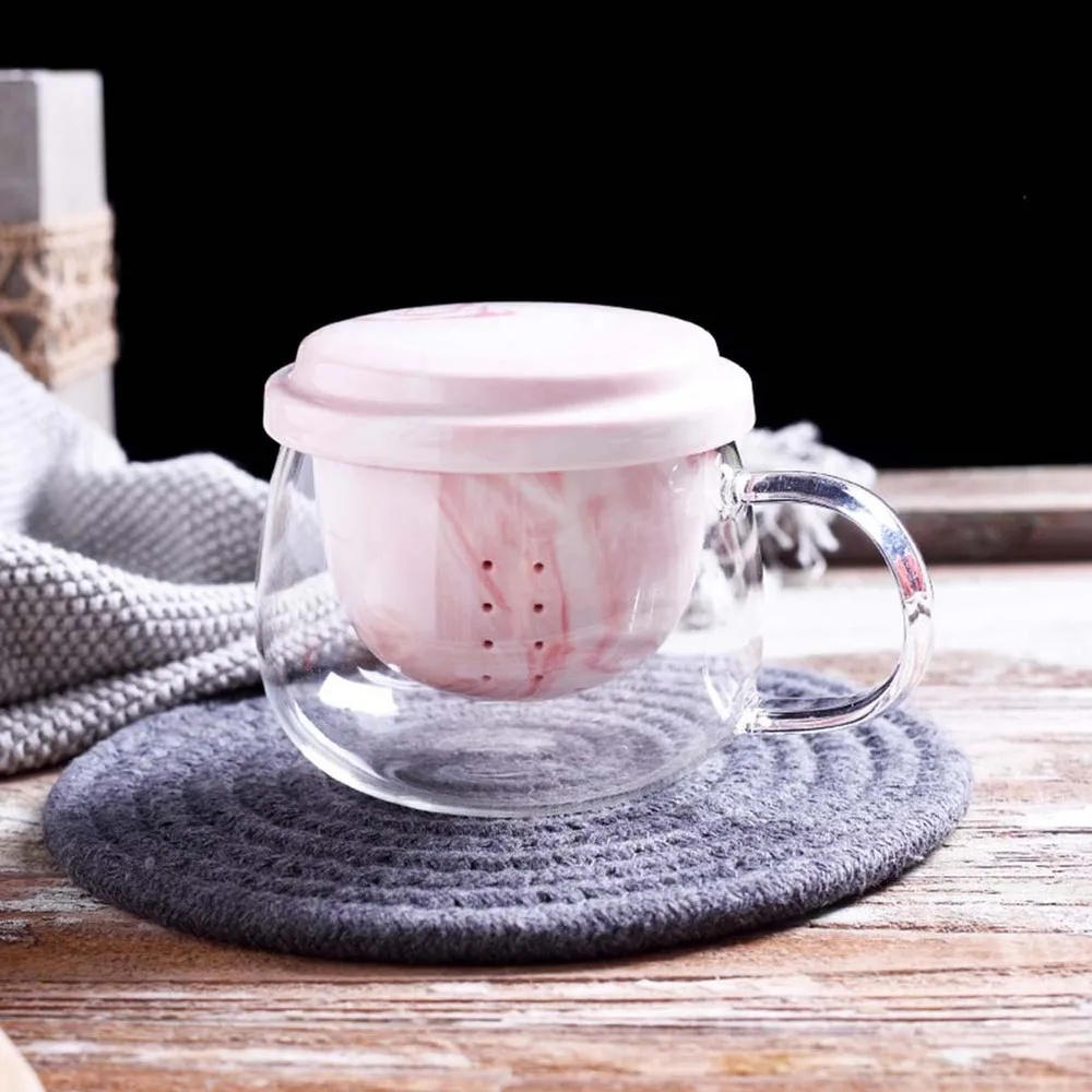 1 шт. термостойкая стеклянная чайная кружка чайное ситечко чашка с крышкой для дома офиса банкета)|Другие