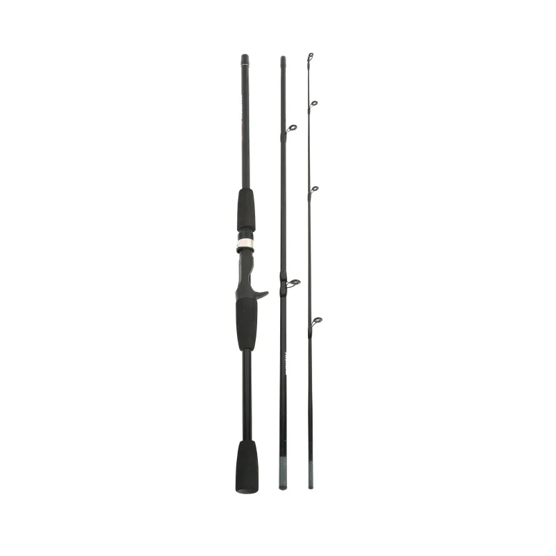 Black handle rod 1,8 м 2,1 м спиннинговое рыболовное удилище из стекловолокна, мощное ручное рыболовное удилище, съемное 3 секции, литье удилище, спиннинг, рыболовные аксессуары - Цвет: Black handle rod