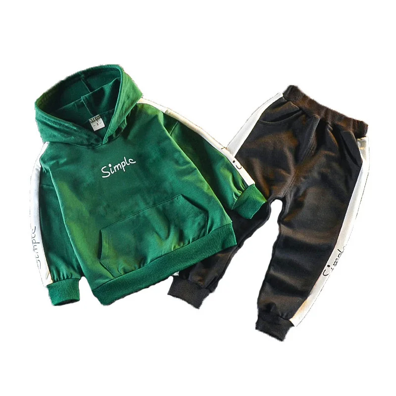 Весенне осенние комплекты детской одежды из хлопка Толстовки с капюшоном для