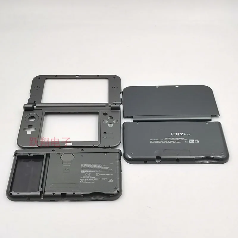

Original Faceplate LCD Screen Middle Housing Shell+Hinge Part Bottom Middle Shell+Battery Cover Case Blue Gray For NEW 3DS XL LL