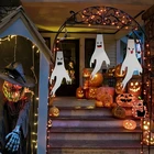 Светодиодная подсветка, светящийся призрак, ужас, ветрозащитное украшение для Хэллоуина светильник освещение, реквизит для сада, вечеринки, подвесное праздничное украшение, декор для Хэллоуина