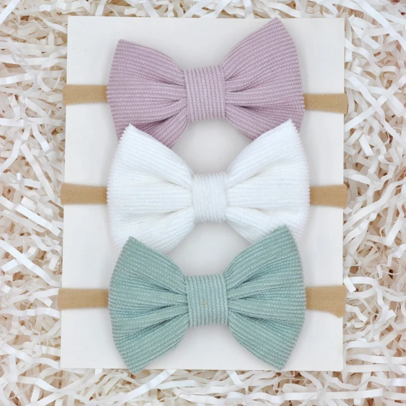 Ободок для волос ручной работы малышей мягкий эластичный нейлоновый ободок