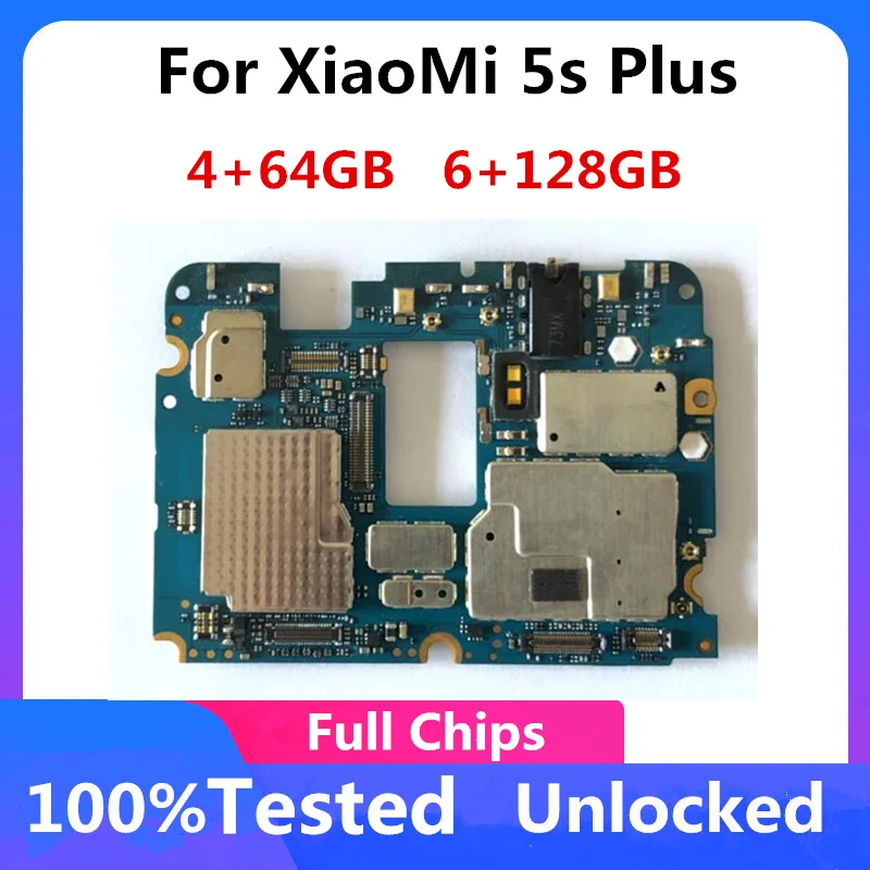 100% оригинальная разблокированная материнская плата для Xiaomi Mi 5S Plus 4 + 64 Гб/6 128 ГБ