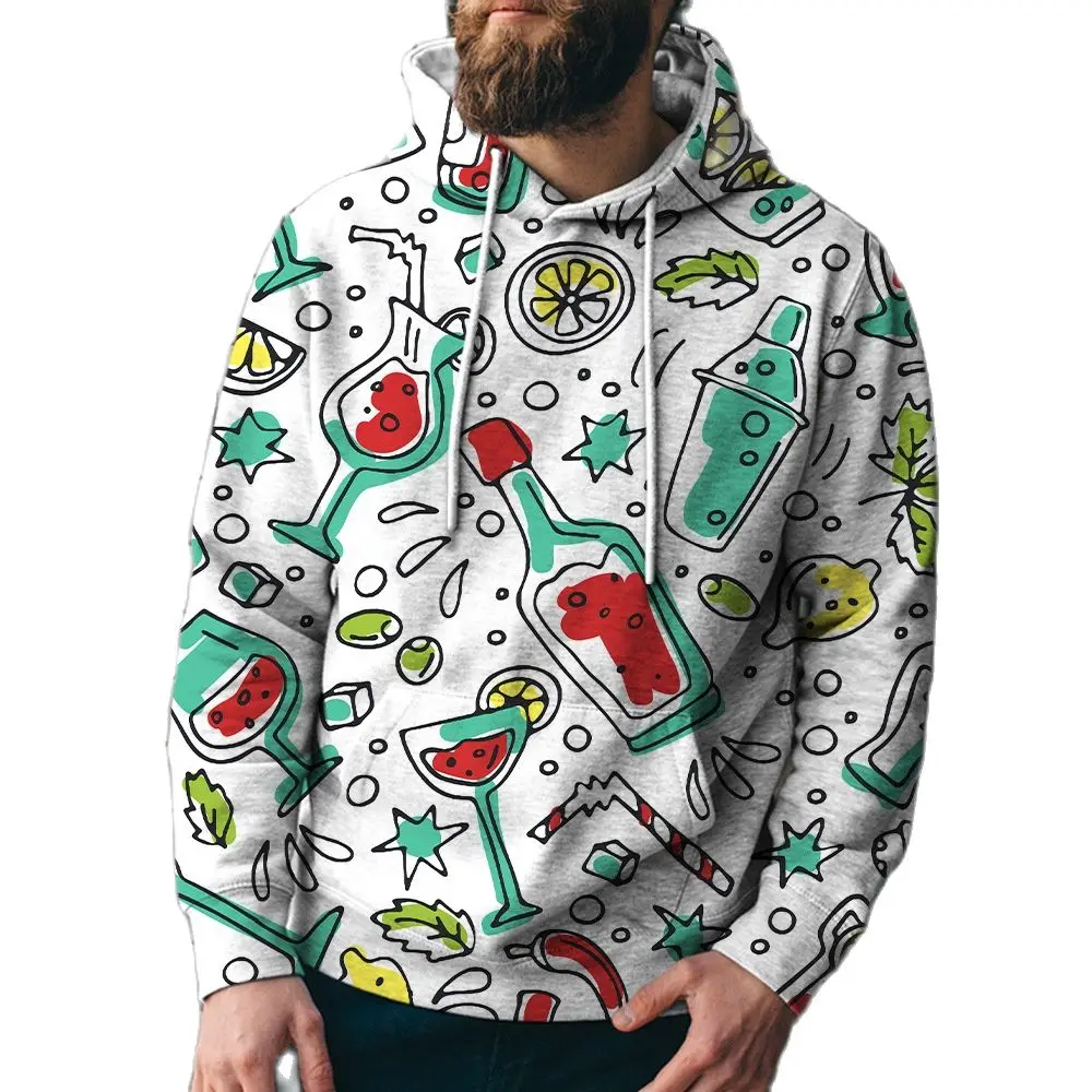 

Brand New Wine Men's Hoodie 3D Printing Round Neck Street Fashion Casual Harajuku Men's and Women's Hoodie Men's Sweatshirt