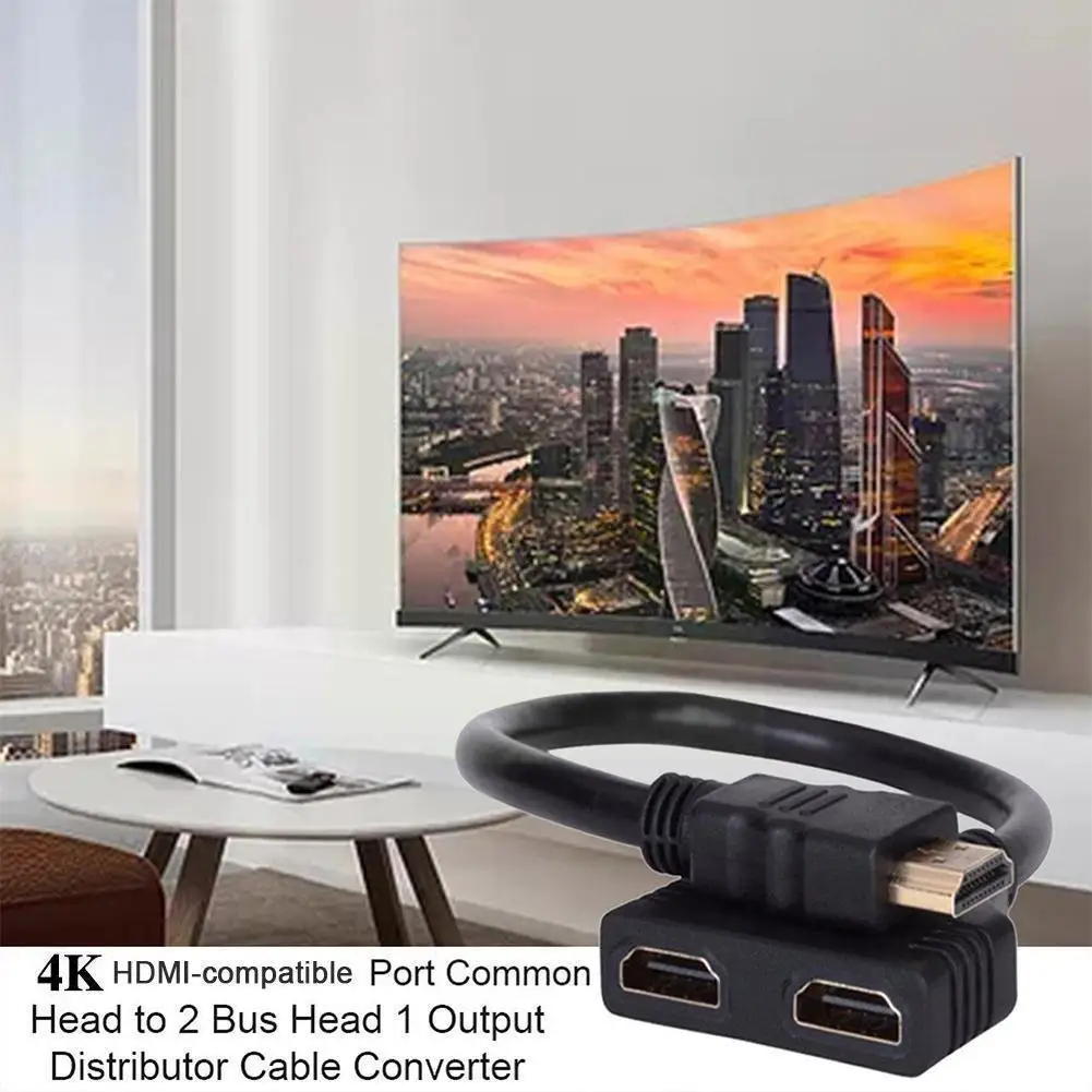 

HDMI-compatible Splitter Cable HD 1080P Video Switcher Adapter 1 Input 2 Output Port Hub For PS3 PS4 DVD HDTV PC Laptop TV U7Y8