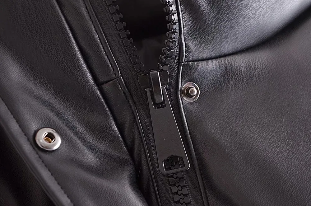 Жилет женский из искусственной кожи без рукавов с воротником-стойкой | Женская