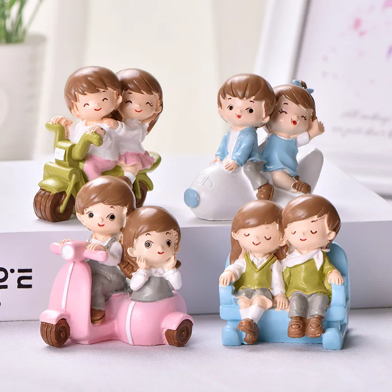 Миниатюрные аксессуары для украшения дома путешествий пары фигурка подарок на