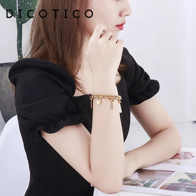 Женские браслеты с шармами Дубай золотистые и Серебристые из нержавеющей стали