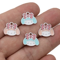 10pcs silver plated enamel girl charms pendants for jewelry making necklace diy bracelet handmade craft