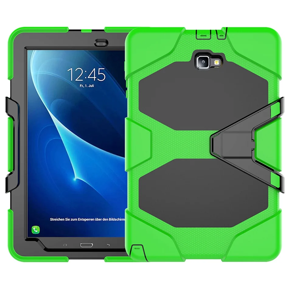 green Axbety для samsung Galaxy Tab A6 A 10,1 T580 сверхмощный Полный Защитный Гибридный противоударный чехол для планшета - Цвет: green