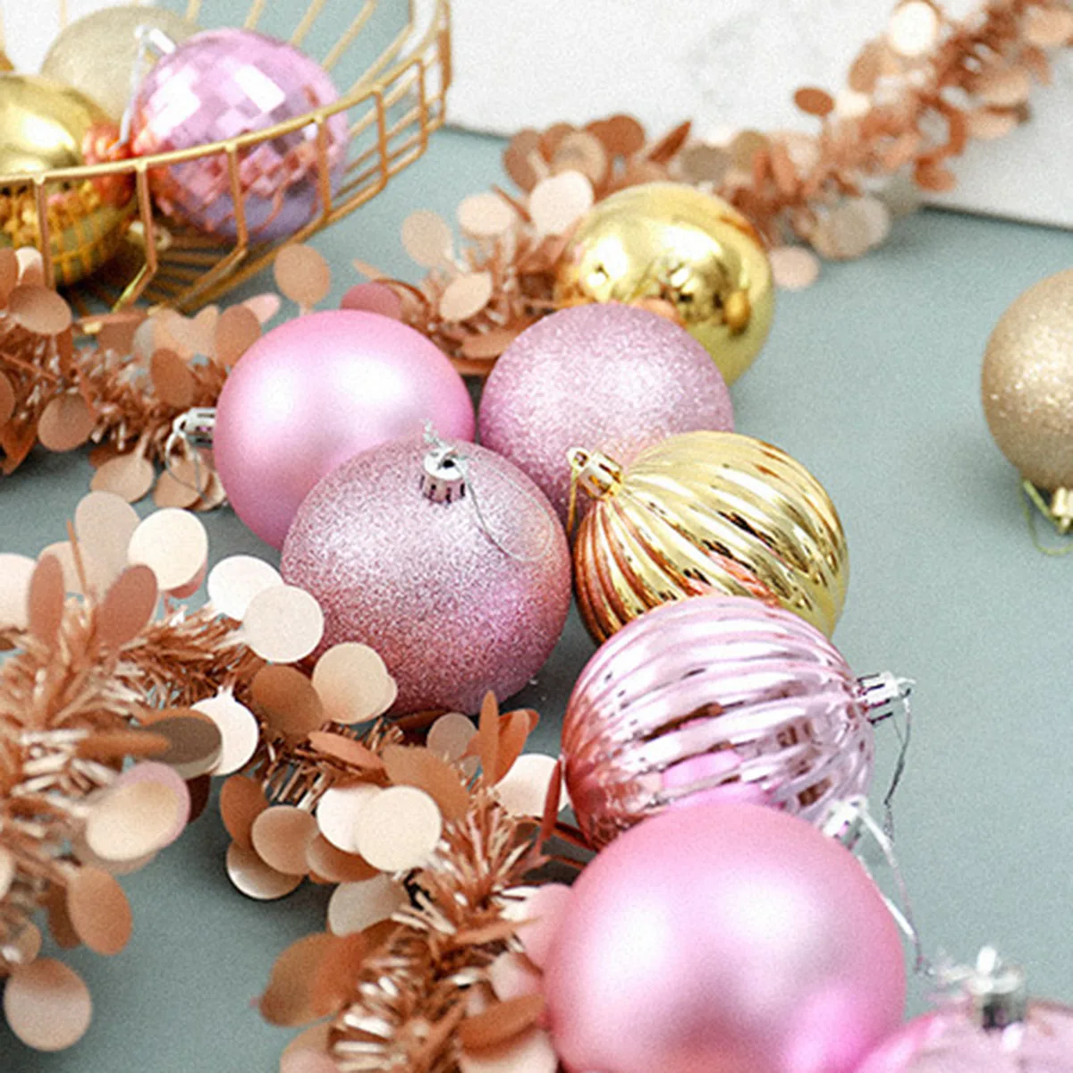 

Christmas Transparent Balls 34Pcs Small Shatterproof Xmas Tree Balls Ornaments for Home Office Party Decorations 2022 New Year