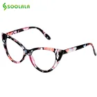 Женские очки для чтения SOOLALA, очки в полной оправе с кошачьим глазом + 0,5 0,75 1,0 1,25 1,5 1,75 2,0 2,5 2,75 3,0 3,5 4,0 4,5 5,0