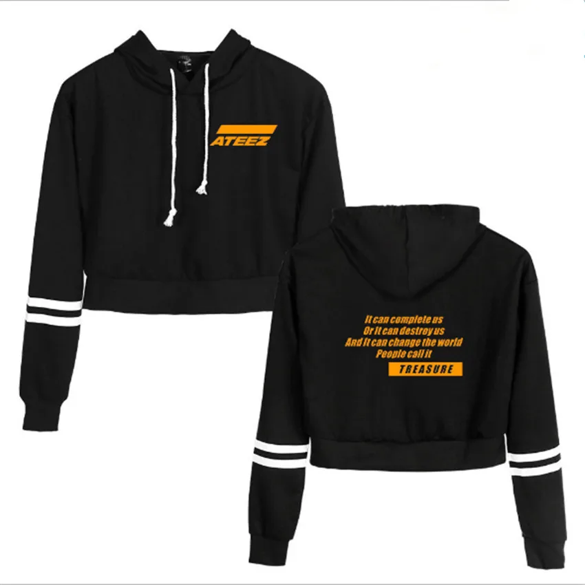 2020 толстовка ATEEZ kpop TXT корейские летние толстовки укороченный топ женская одежда