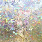 Виниловые декоративные наклейки на окна, радужные 3D наклейки для Витражного Стекла, антистатические клеящиеся наклейки для стекла