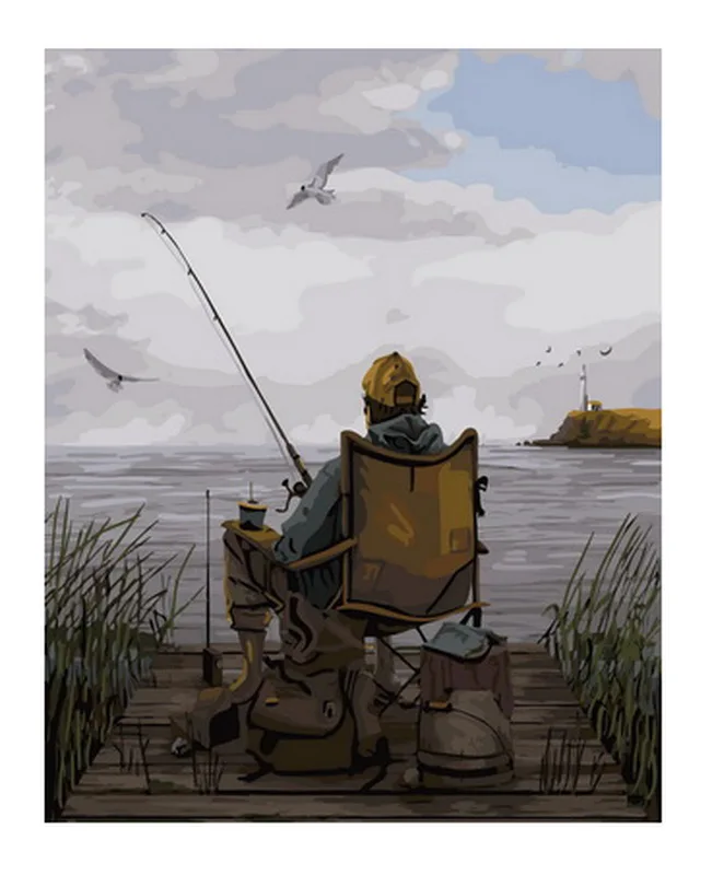

Frameless diy painting by numbers for wall decor pictures by numbers for home decor 4050cm fishing