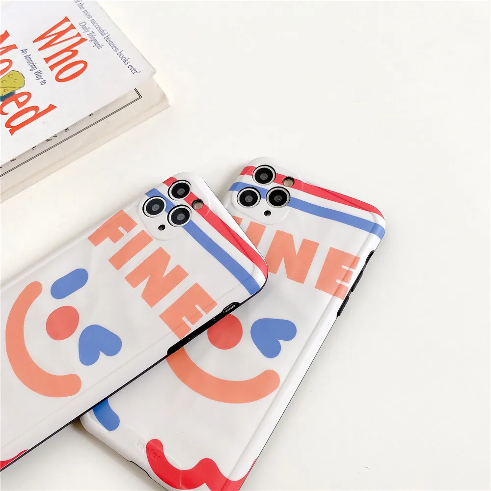 Модный защитный чехол для камеры INS Smile Face iphone 11 Pro XS MAX XR SE20 мягкий силиконовый